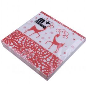 Red Paper Napkin Serviettes Party Favor-Merry Christmas,33x33cm