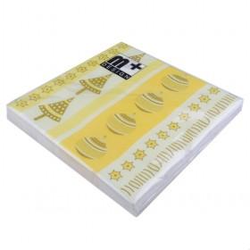Yellow Tree Paper Napkin Serviettes Party Favor-Merry Christmas,33x33cm