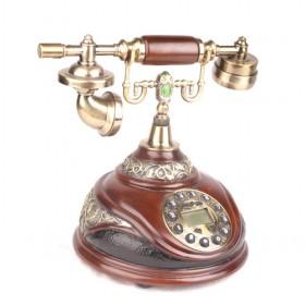 Mahogany Antique Phone, Resin Telephones Corded, Elegant Qualtiy Home Phones