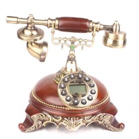 Mahogany Antique Phone With Three Leges, Resin Telephones Corded, Elegant Qualtiy Home Phones