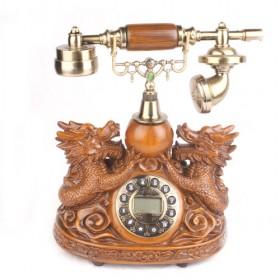 Decorative Antique Phones With Two Lions Decorated, Resin Telephones, Desktop Phone