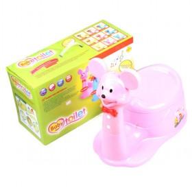 Hot Sale Portable Pink Mickey Shape Baby Potty Seat With Music