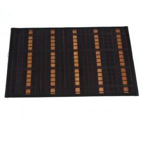 Single Square Bamboo Square Black Plaid Placemat Table Mats