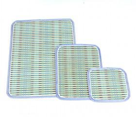 Hot Sale Light Blue Rectangular Bamboo Eco-friendly Placemat Set Of 3