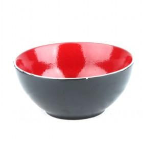 Black Out Red In Glaze Ceramic Bowl, Classic Rice Bowls, Serving Bowls For Home Use