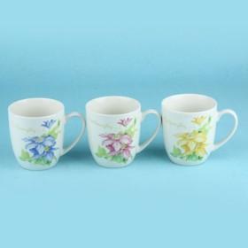 200cc Hot Sale Cheap Blooming Flower Printed Coffee Cup/ Ceramic Cups
