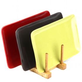 Top Quality Ceramic Plate, Bright Colored Dish Plate, Rectangle Decorative Plates, Kitchenware