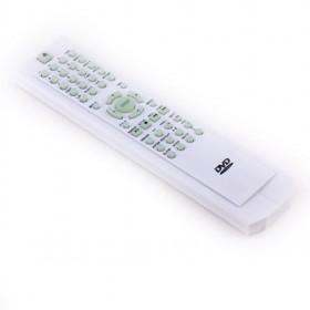 White Long Fashion Designed Dvd Remote Controller With Light Green Buttons