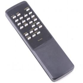 Simple And Typical Black Universal Remote Controls For DVD With Square White Buttons