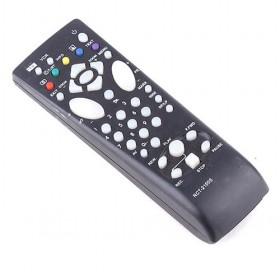 Creative Simple And Typical Black Universal Remote Controls For DVD With White Buttons