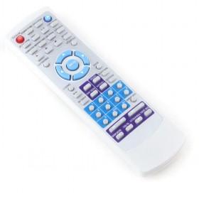 Typical DVD Remote, Universal Gray Color Remote Controller, Buttons White And Blue
