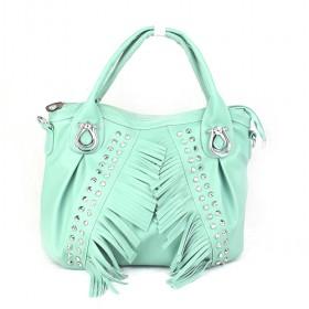 High Quality Handbag With Fringed Surface And Rivet Decorated, Shoulder Bags