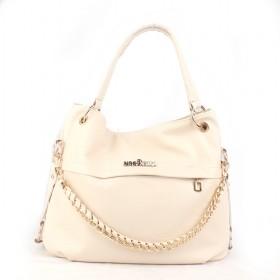 High Quality Beige Shoulder Bag With Chain Decoration, Fashion Handbags