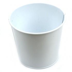 White Plain Metal Pots, Flower Pots, Plant Pot, Decorative Pots