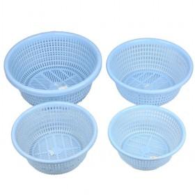 High Quality Round Basin Shape Plastic Mesh Basket For Fruit And Vegetables