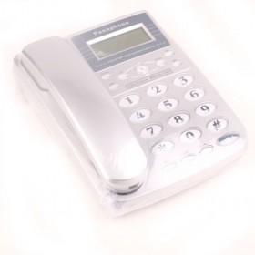 Silver Plastic Telephone, Phone For Home And Office, Corded Telephone