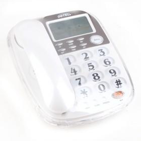 Coffee White Plastic Telephone, Phone For Home And Office, Corded Telephone