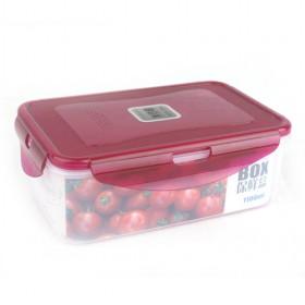 Simple Design Red Plastic Sealed Vaccum Food Container With Lid