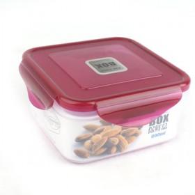 Red Square Sealed Plastic Airtight Food Container