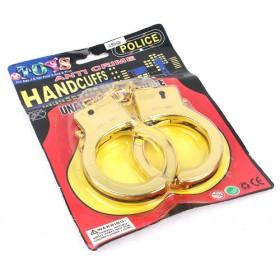 Plastic Gold Hand Cuffs Police