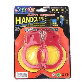Plastic Red Hand Cuffs Police
