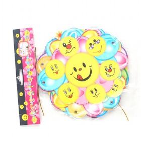 Colorful Happy Face Ballons Happy Birthday Banners