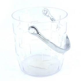 Transparent Plastic Ice Bucket With Stainless Steel Handle