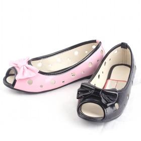 Kids PU Dotty Black Pink