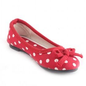 Kids Red White Dotty Bow