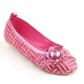 Kids Sequins Shiny Flower Flats