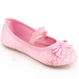 Kids Pink Cherry Bow Flats