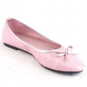 Kids Pink Silver Dotty Bow