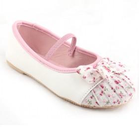 Kids Dotty Flower Bow Flats