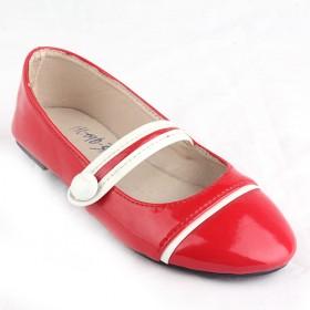 Kids Red Instep Flats Big