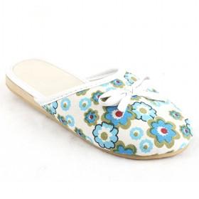 Kids Blue Flower Bow Slippers