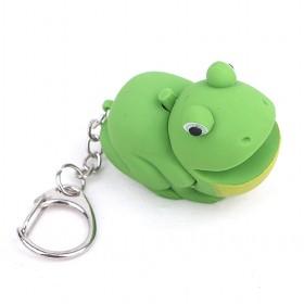 Frog LED Flashlight Keychain Sound