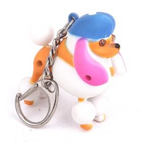 Dog LED Flashlight Keychain Sound