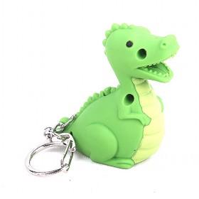 Dinosaur LED Flashlight Keychain Sound