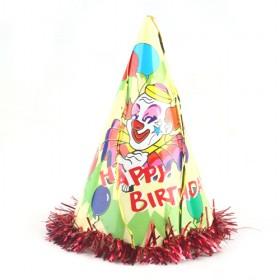 Celebrative Delightful Happy Birthday Party Clown Printing Cone Hat