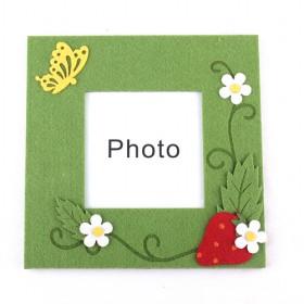 Sweet And Mini Size Green Butterfly And Strawberry Non-waven Photo Frame