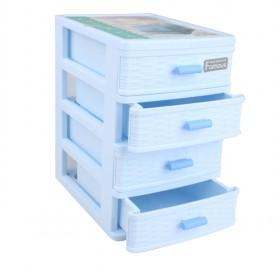 High Rank Blue 4 Drawers Plastic Container