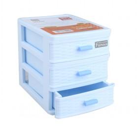 Good Quality Blue 3 Drawers Plastic Container