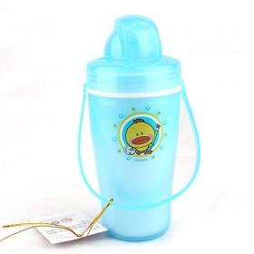 Cute Light Blue Duck Printing Kids Cup With Straw