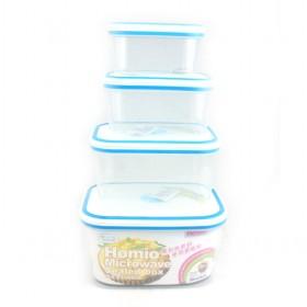 4 Piece In 1 Light Blue Vacuum Food Container Set