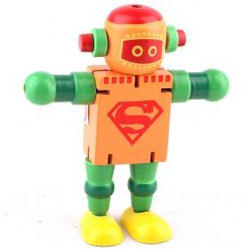 Wood Super Orange Robot