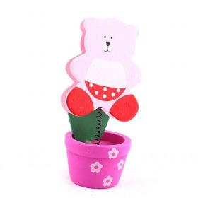 Mini Cute Sweet Pink Bear Decorative Photo Holder