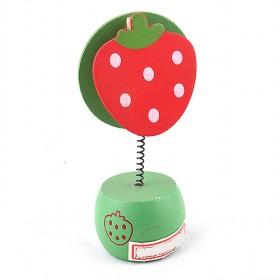 Good Quality Green And Red Wooden Strawberry Tableset Photo Holder