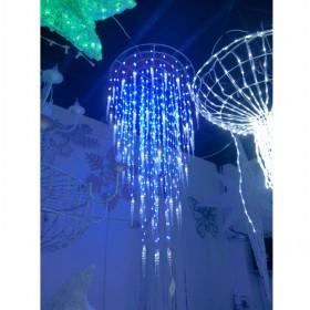 LED Blue Icicle Chandelier Christmas