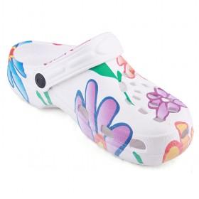 Unisex White Flower Garden Shoes