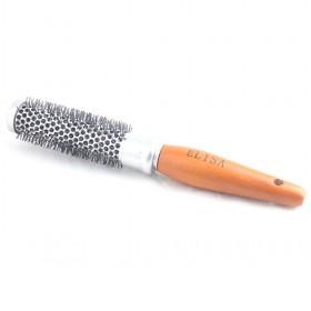 Good Quality S Size Wooden Handle Silver Head Roll Hair Brush